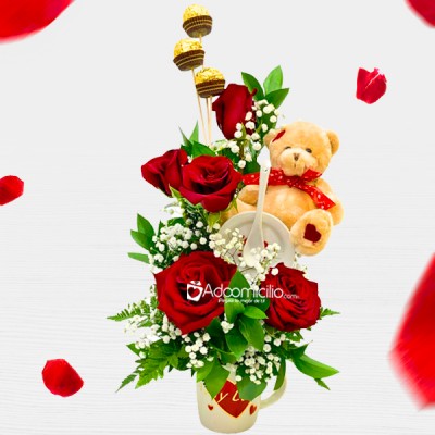 Rosas Y Peluche Para Amor Y Amistad A Domicilio En Cali Pedido Con Un Día De Anticipación 