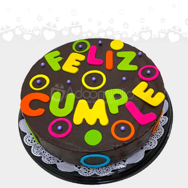 Torta de chocolate Feliz Cumpleaños 30 porciones Pedido con 2 días de anticipación