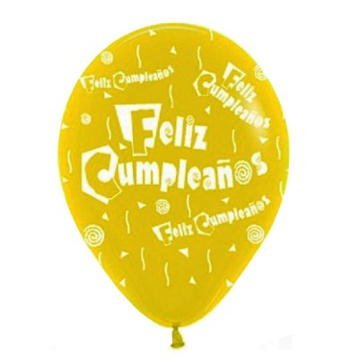 Globo estampado Feliz Cumpleaños x unidad en Helio Bogota