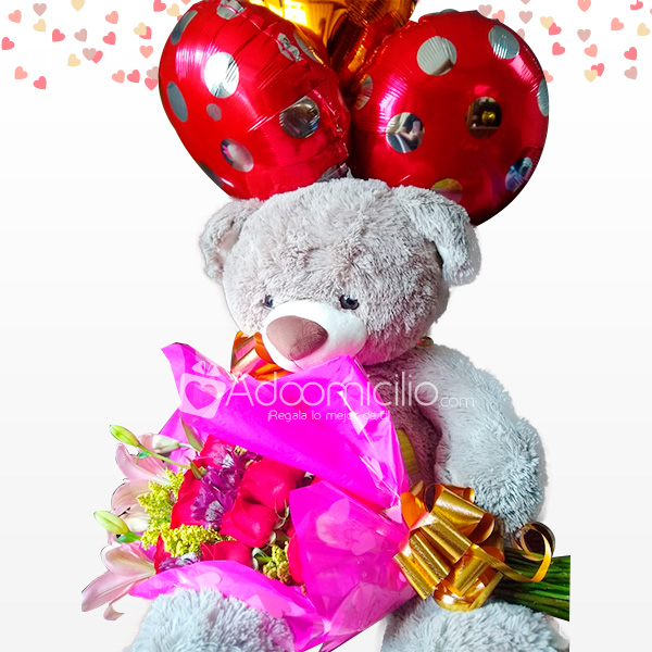 Solo Para Ti Amor Peluche Con Rosas Regalos De Amor Y Amistad A Domicilio En Bogotá