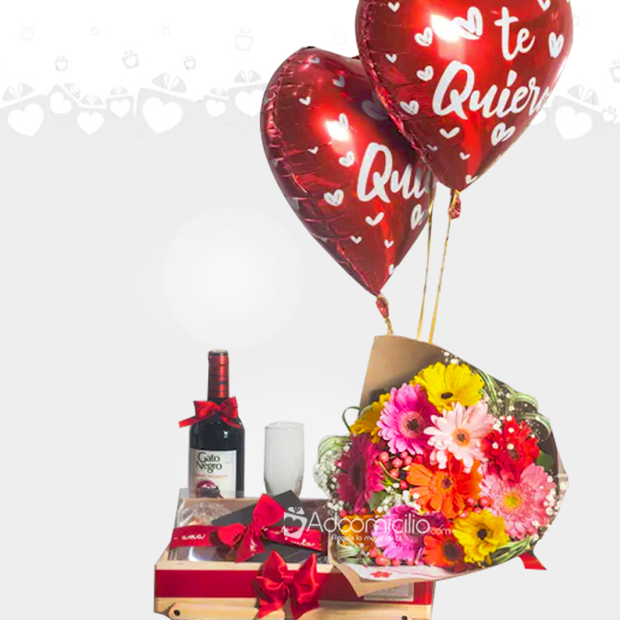 Gerberas Y Vino Para Amor Y Amistad A Domicilio En Bucaramanga Pedido Con Un Día De Anticipación 