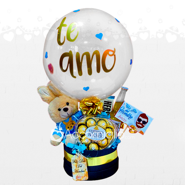 Regalos Dia Del Hombre Globo Burbuja Con Peluche Y Chocolates A Domicilio En Medellin