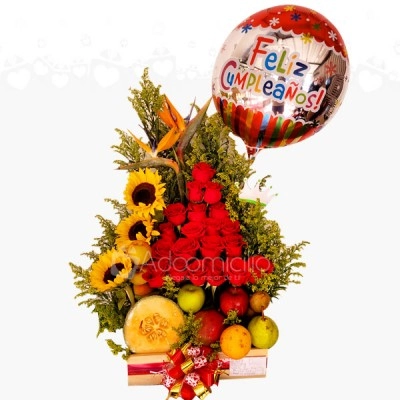 Arreglo floral de Rosas Y Girasoles  Domicilio en Cali Pedido Con Un Día De Anticipación 
