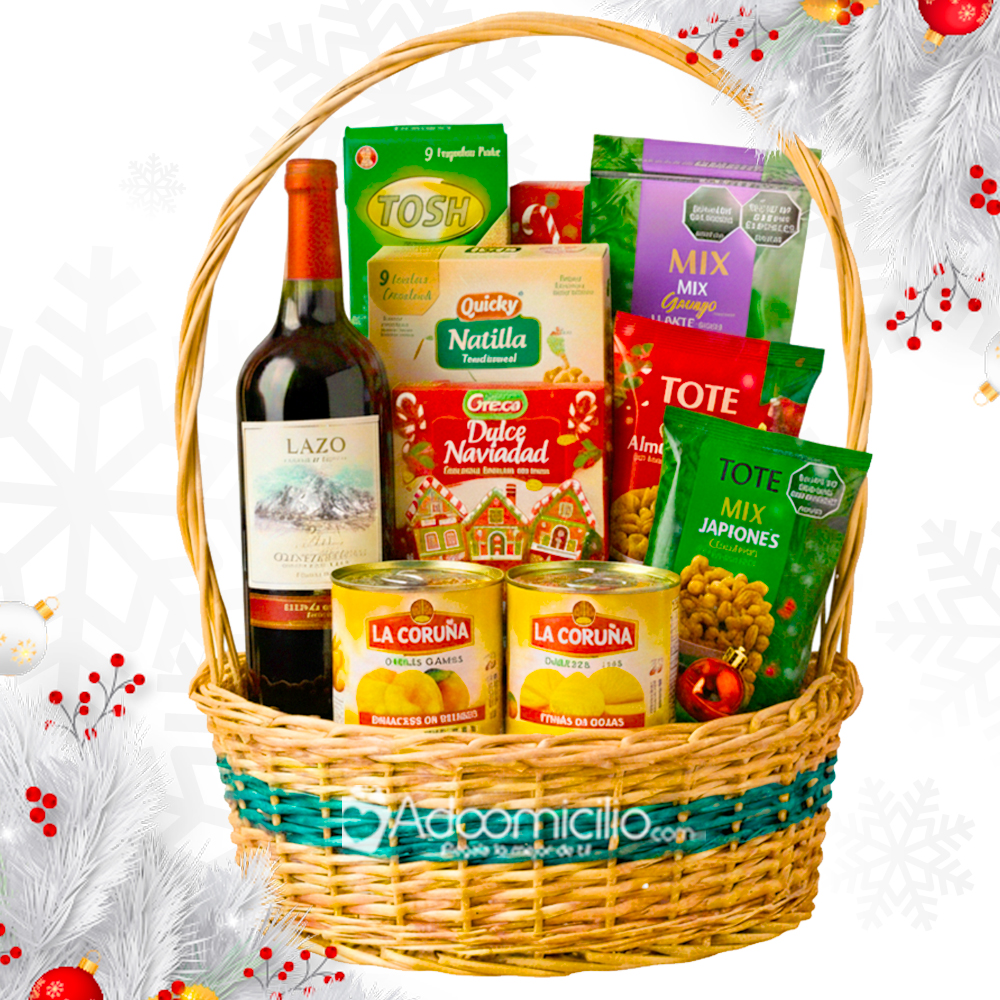 Ancheta Navideña Con Vino A Domicilio En Barranquilla Pedido Con Un Día De Anticipación 