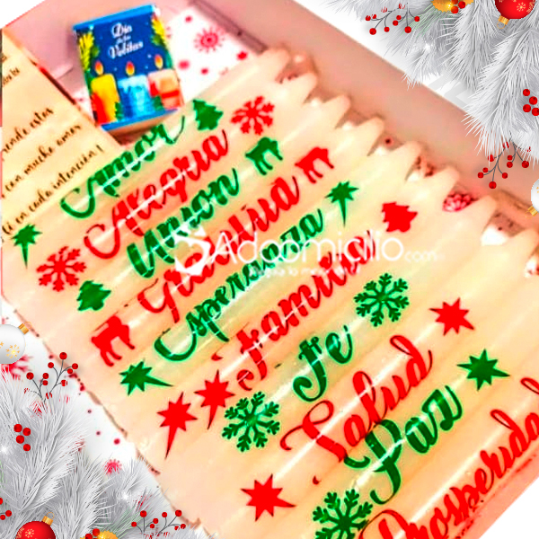Velas Personalizadas Navideñas A Domicilio En Barranquilla Pedido Con Un Día De Anticipación 